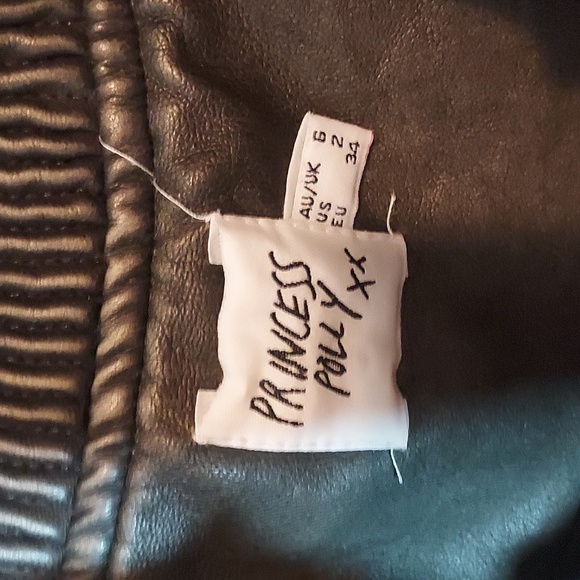 Princess Polly Faux Leather Jacket Washed Green - Picture 11 of 16